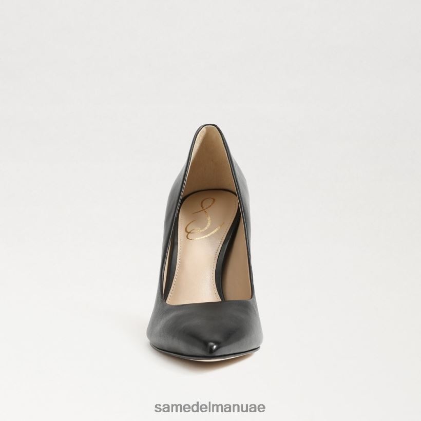 جلد أسود أحذية Sam Edelman نحيف كعب عسلي مدبب عند الأصابع 246L6T146