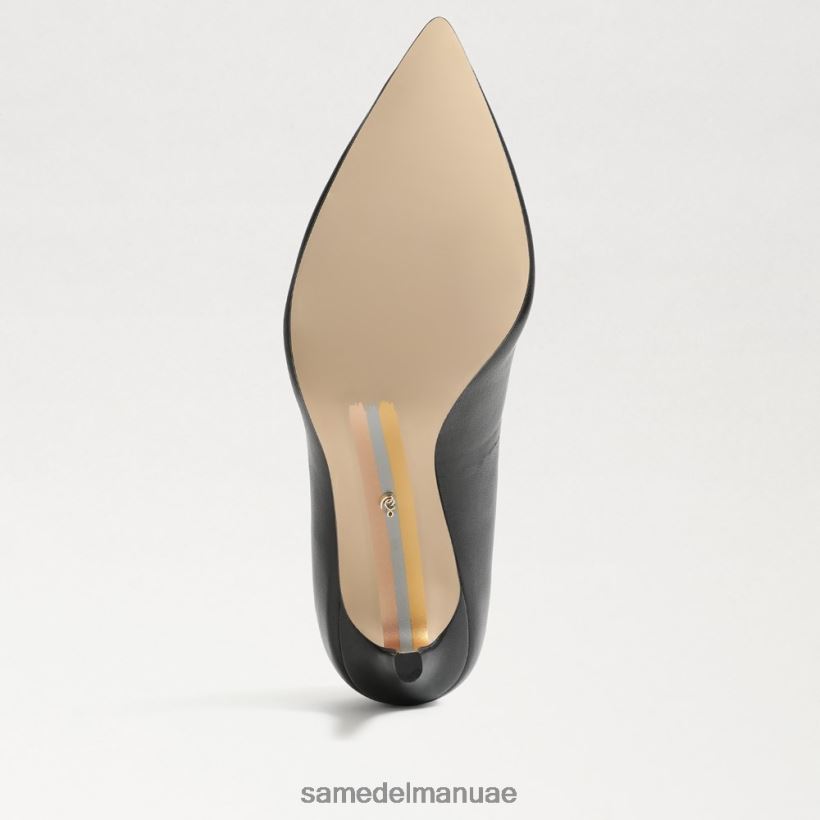 جلد أسود أحذية Sam Edelman نحيف كعب عسلي مدبب عند الأصابع 246L6T146