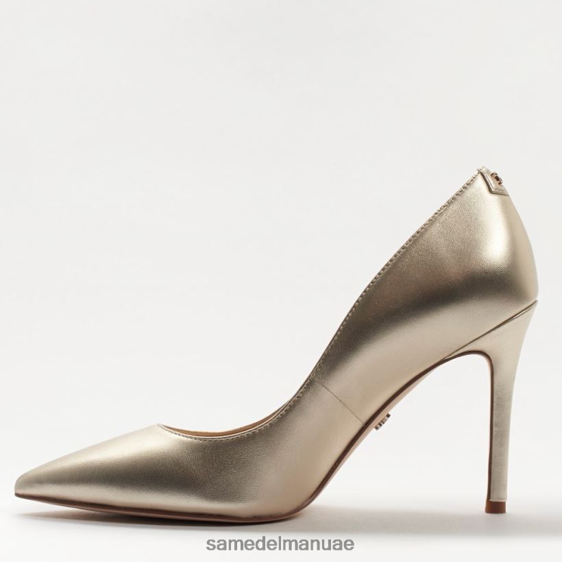جلد ذهبي فاتح أحذية Sam Edelman نحيف كعب عسلي مدبب عند الأصابع 246L6T147