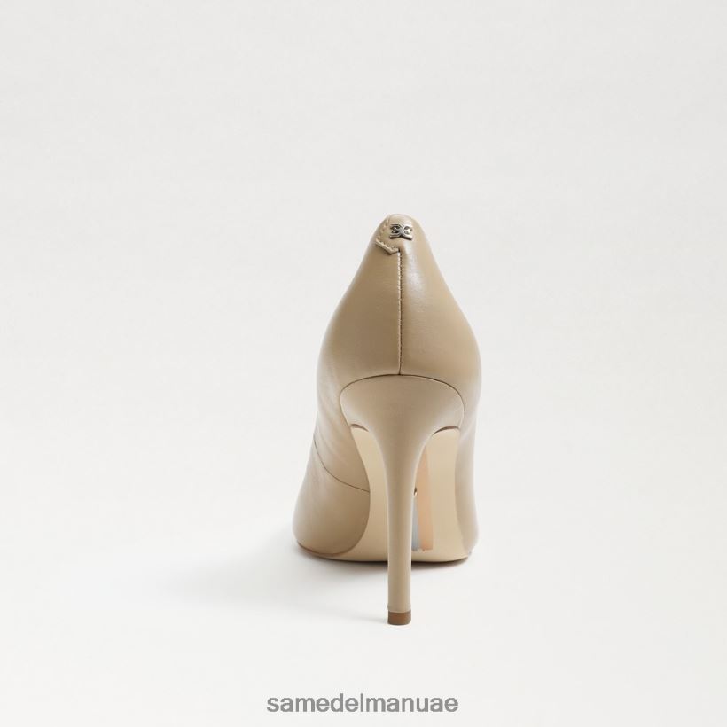 جلد بيج ناعم أحذية Sam Edelman نحيف كعب عسلي مدبب عند الأصابع 246L6T150