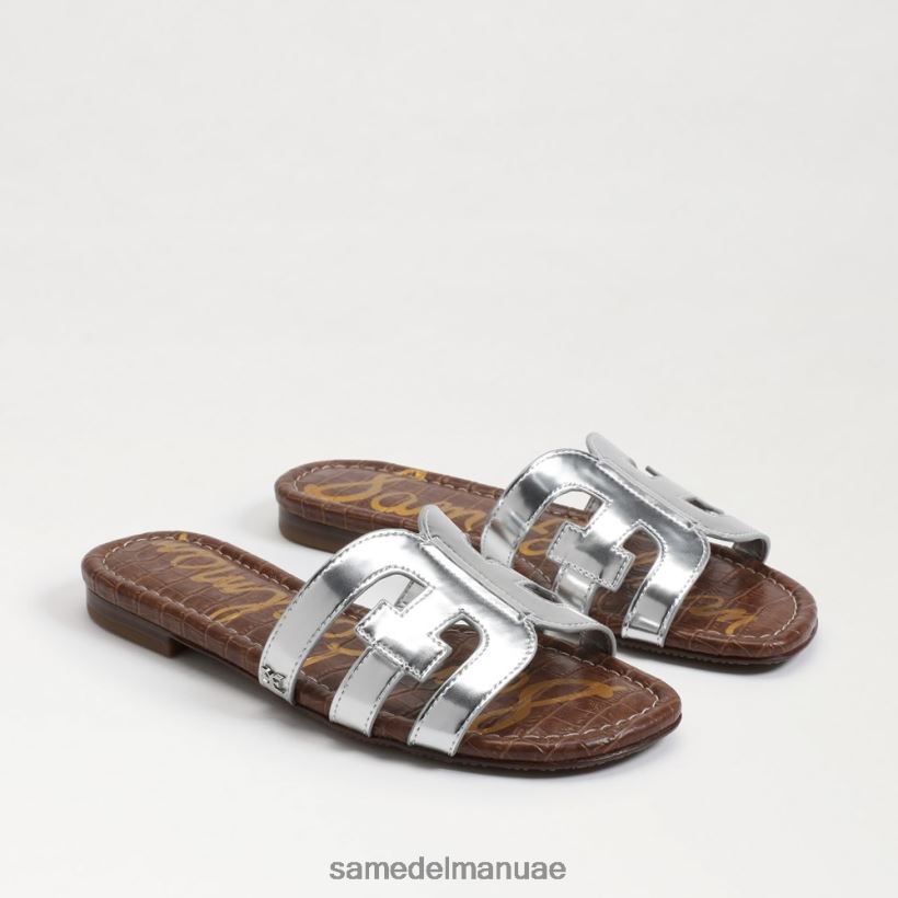 الفضة الناعمة أحذية Sam Edelman نحيف صندل منزلق خليج 246L6T16