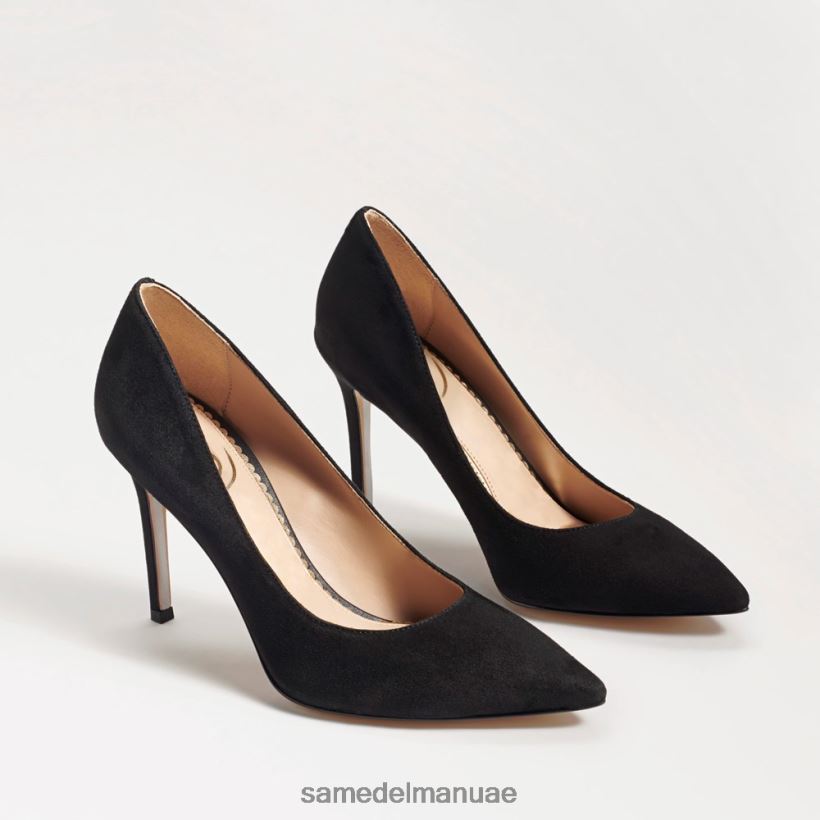 جلد الغزال الأسود أحذية Sam Edelman نحيف كعب عسلي مدبب عند الأصابع 246L6T162