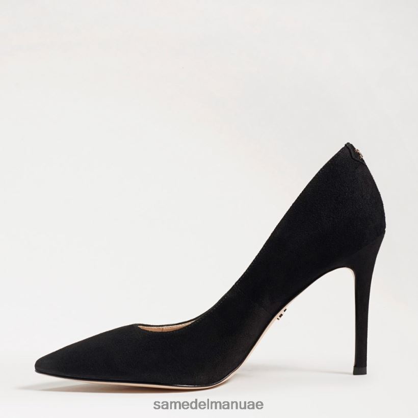 جلد الغزال الأسود أحذية Sam Edelman نحيف كعب عسلي مدبب عند الأصابع 246L6T162