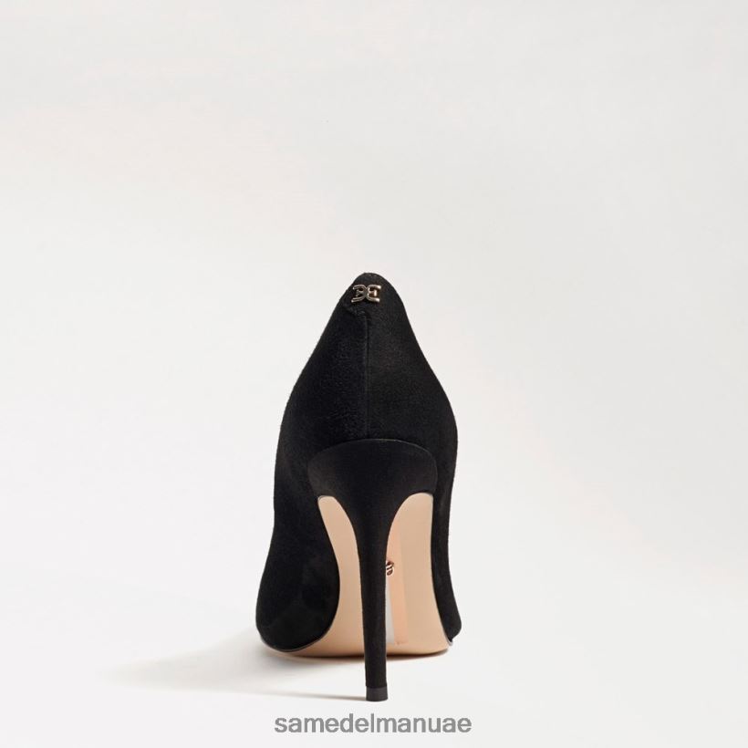 جلد الغزال الأسود أحذية Sam Edelman نحيف كعب عسلي مدبب عند الأصابع 246L6T162