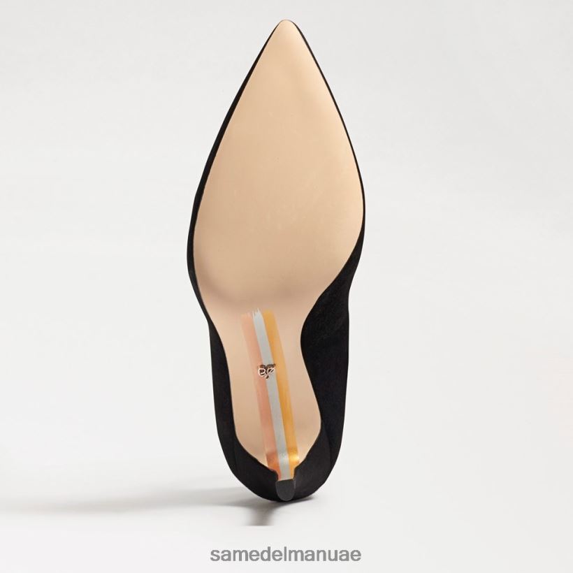 جلد الغزال الأسود أحذية Sam Edelman نحيف كعب عسلي مدبب عند الأصابع 246L6T162
