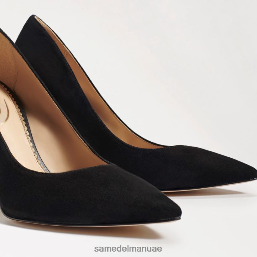 جلد الغزال الأسود أحذية Sam Edelman نحيف كعب عسلي مدبب عند الأصابع 246L6T162