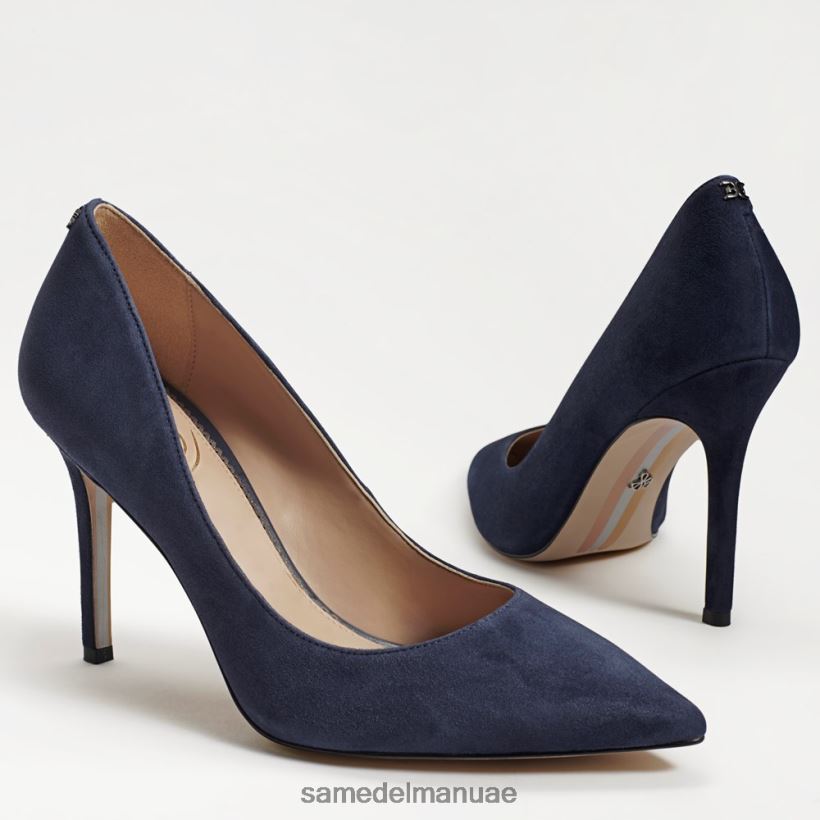 جلد الغزال البحرية أحذية Sam Edelman نحيف كعب عسلي مدبب عند الأصابع 246L6T166
