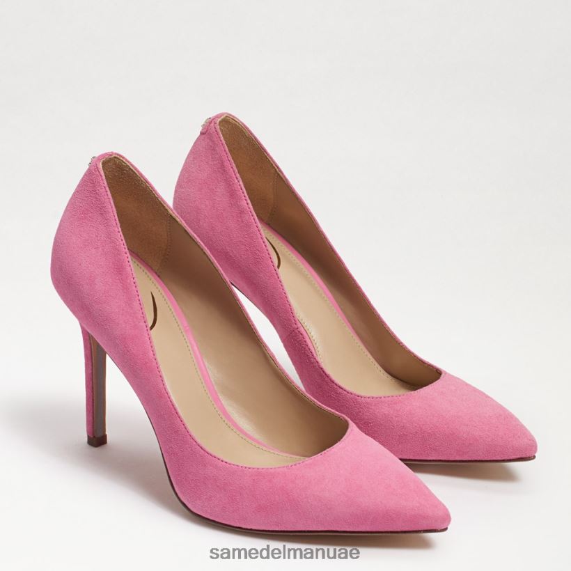 النثار من جلد الغزال الوردي أحذية Sam Edelman نحيف كعب عسلي مدبب عند الأصابع 246L6T167