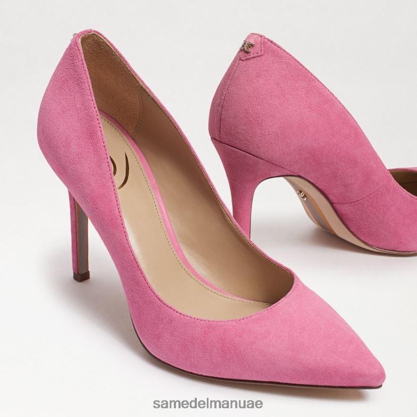 النثار من جلد الغزال الوردي أحذية Sam Edelman نحيف كعب عسلي مدبب عند الأصابع 246L6T167