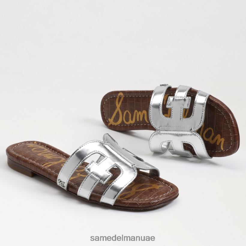 الفضة الناعمة أحذية Sam Edelman نحيف صندل منزلق خليج 246L6T16