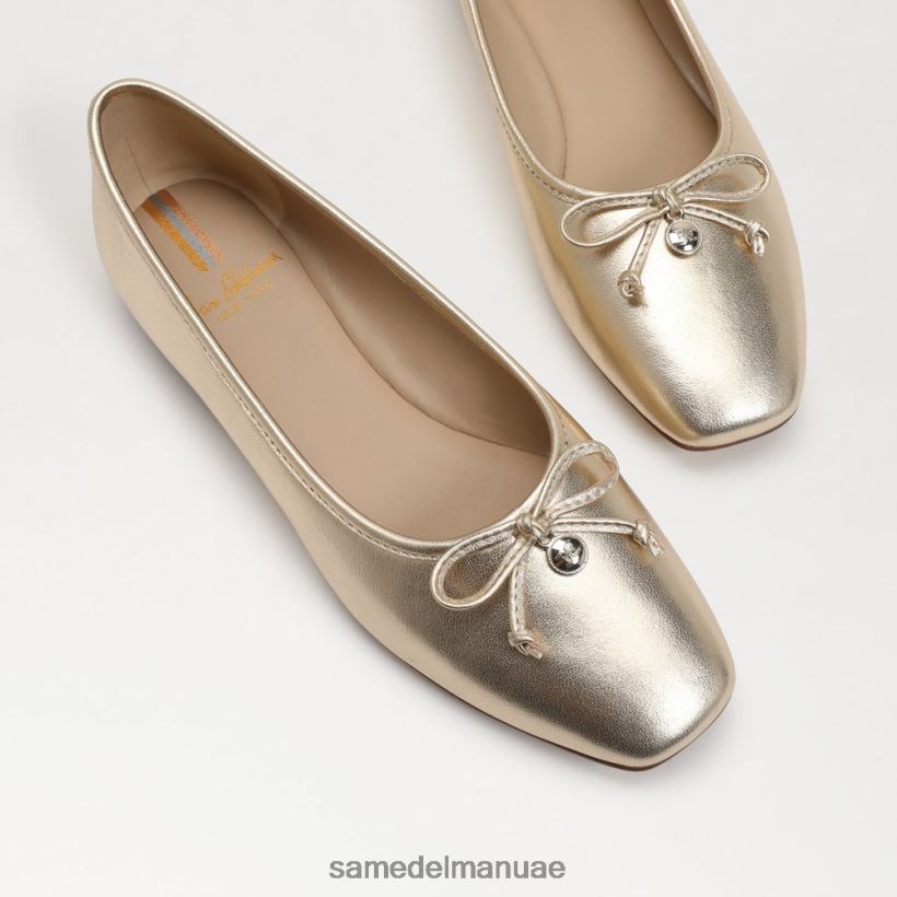 أوراق الذهب أحذية Sam Edelman نحيف مرج الباليه مسطح 246L6T172