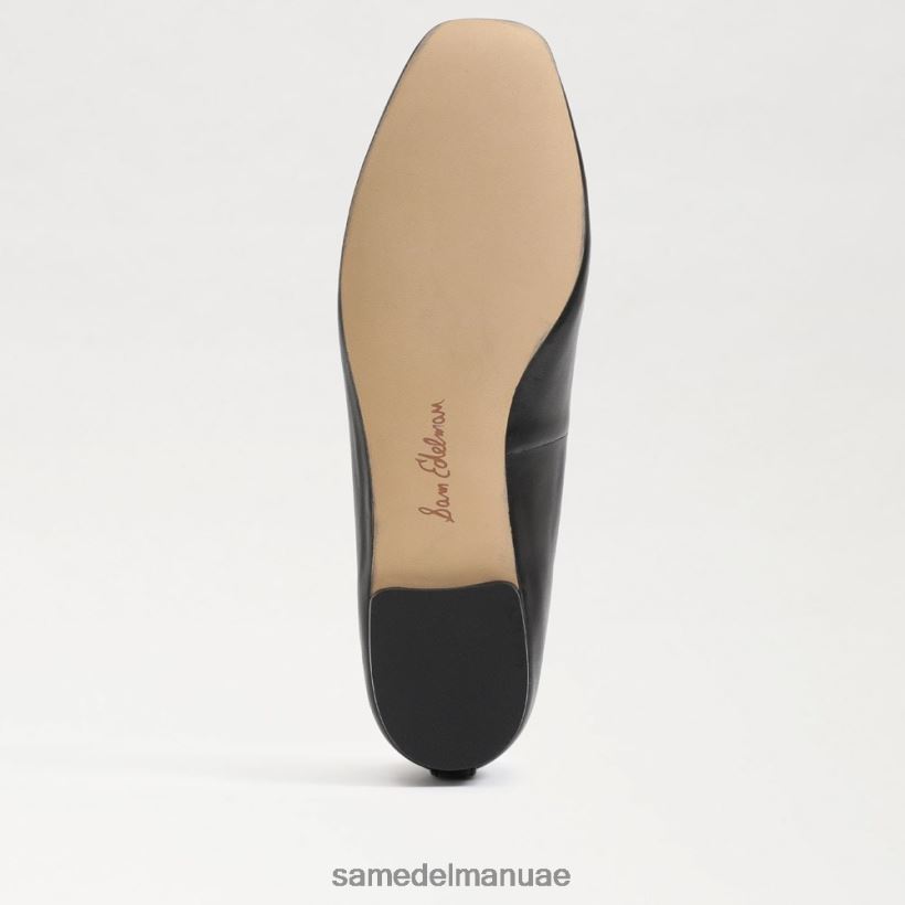 جلد أسود أحذية Sam Edelman نحيف مرج الباليه مسطح 246L6T173