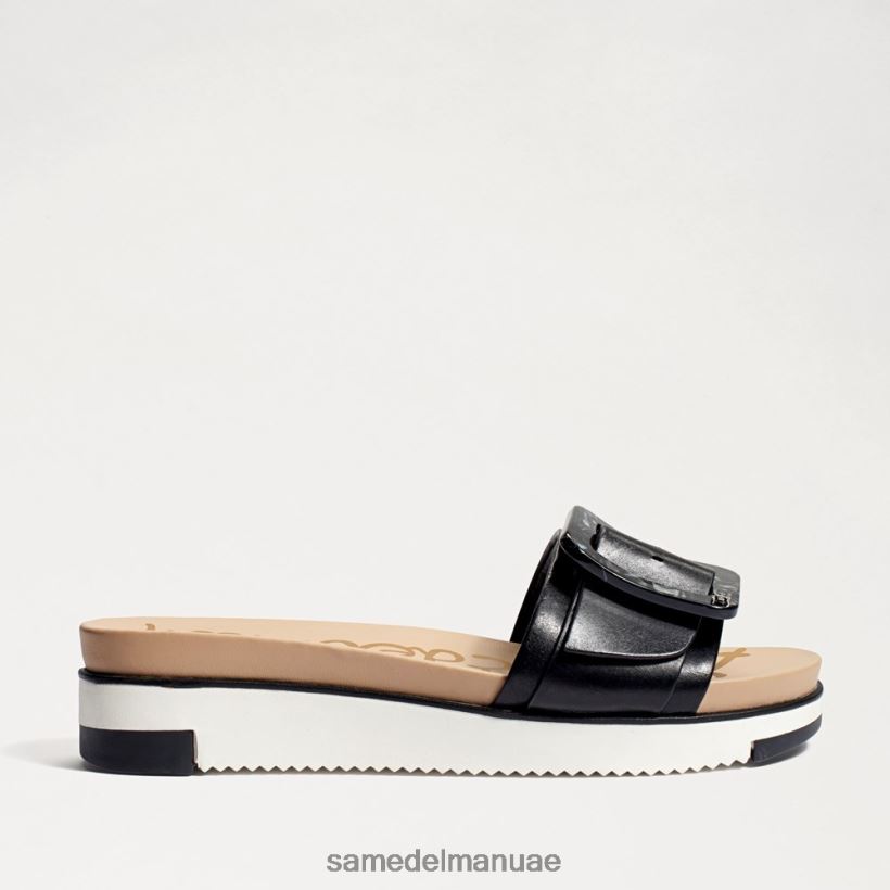 جلد أسود أحذية Sam Edelman نحيف صندل أريان المنزلق 246L6T183