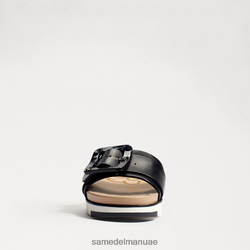 جلد أسود أحذية Sam Edelman نحيف صندل أريان المنزلق 246L6T183