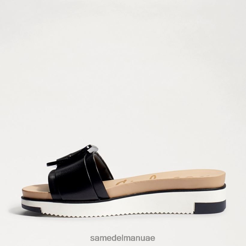 جلد أسود أحذية Sam Edelman نحيف صندل أريان المنزلق 246L6T183