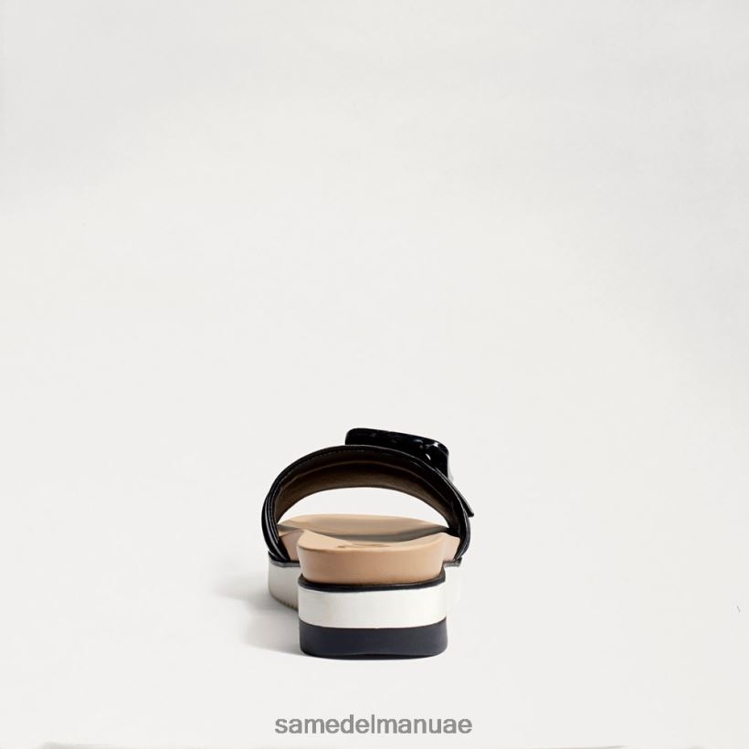 جلد أسود أحذية Sam Edelman نحيف صندل أريان المنزلق 246L6T183