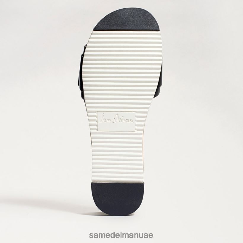 جلد أسود أحذية Sam Edelman نحيف صندل أريان المنزلق 246L6T183