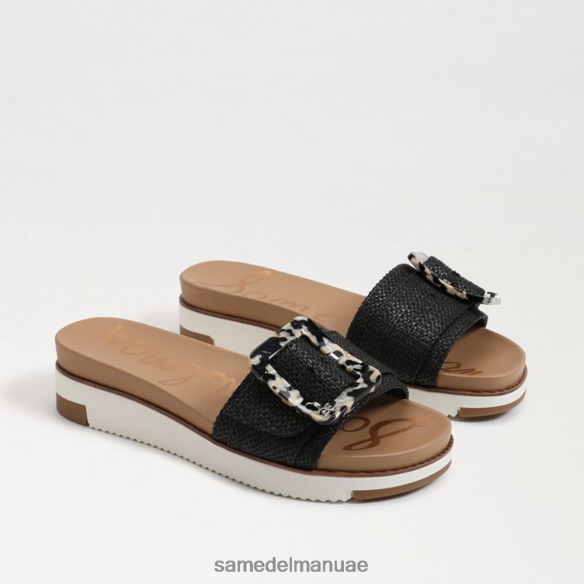 نسج أسود أحذية Sam Edelman نحيف صندل أريان المنزلق 246L6T184
