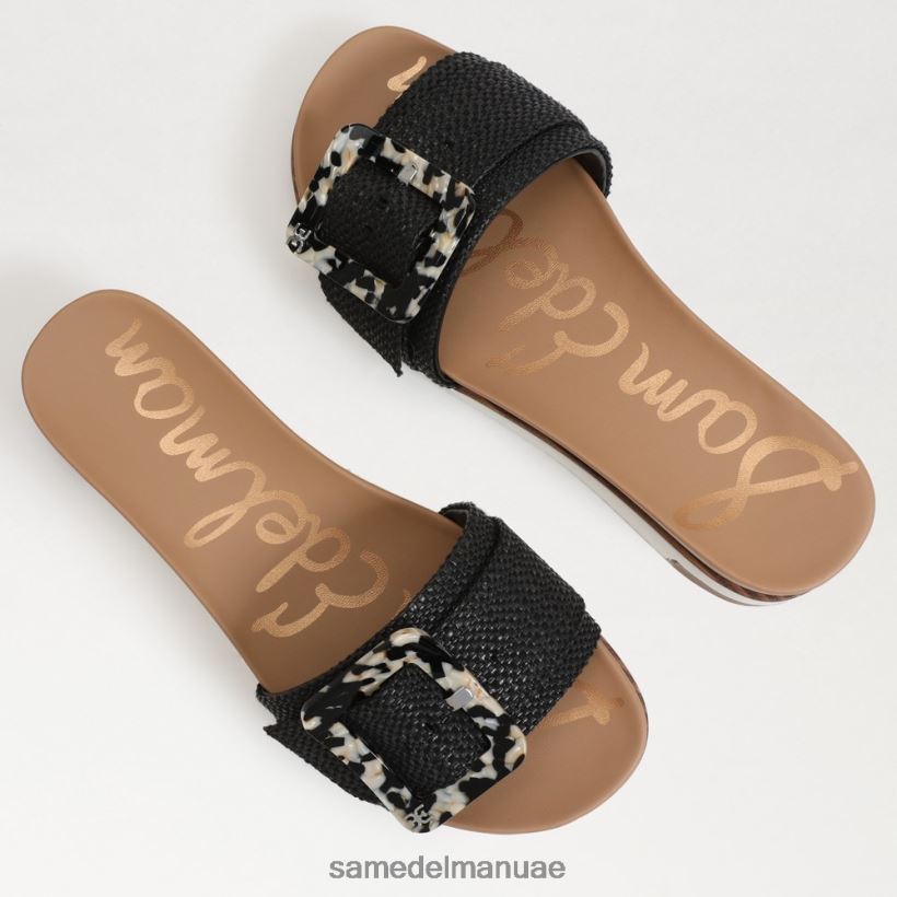 نسج أسود أحذية Sam Edelman نحيف صندل أريان المنزلق 246L6T184