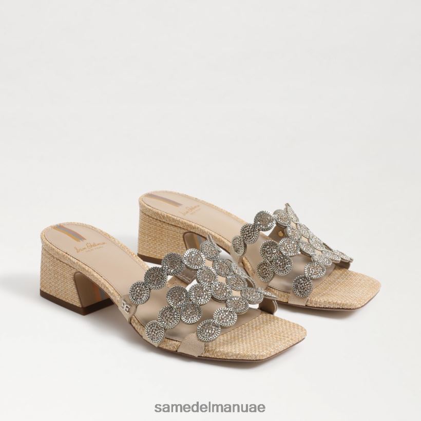 أوراق الذهب أحذية Sam Edelman نحيف صندل شتوي بكعب منزلق 246L6T185