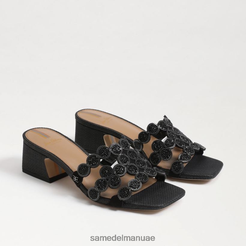 أسود أحذية Sam Edelman نحيف صندل شتوي بكعب منزلق 246L6T186