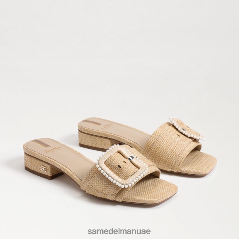 خشب الزان المبيض أحذية Sam Edelman نحيف صندل منزلق مطرز بالشماس 246L6T194