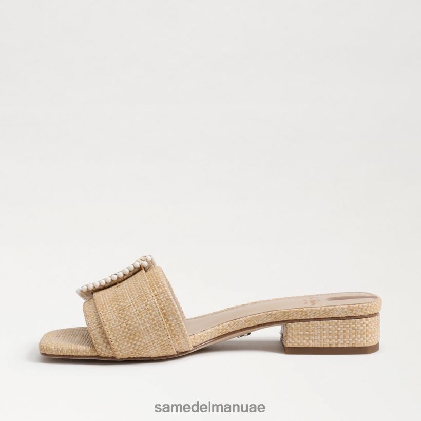 خشب الزان المبيض أحذية Sam Edelman نحيف صندل منزلق مطرز بالشماس 246L6T194