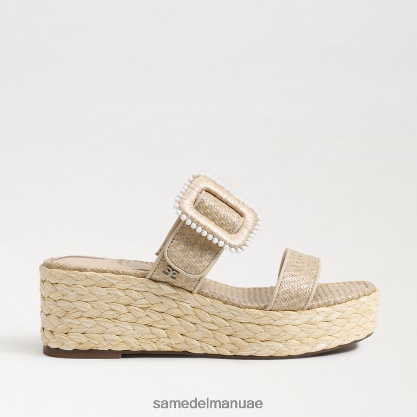 قشر البيض أحذية Sam Edelman نحيف صندل إسبادريل بكعب عريض من تشيس 246L6T200