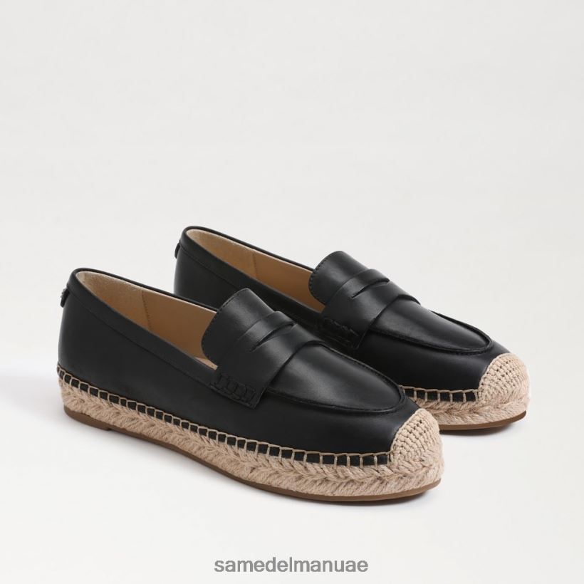 جلد أسود أحذية Sam Edelman نحيف حذاء كاي إسبادريل مسطح 246L6T202
