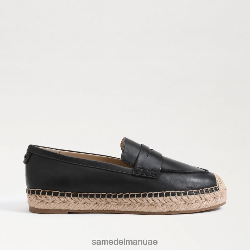 جلد أسود أحذية Sam Edelman نحيف حذاء كاي إسبادريل مسطح 246L6T202