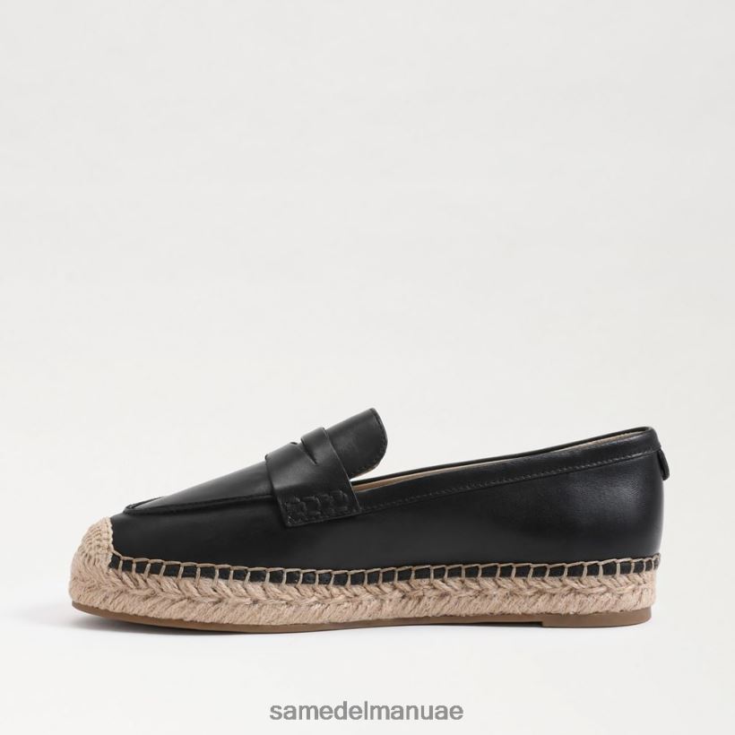 جلد أسود أحذية Sam Edelman نحيف حذاء كاي إسبادريل مسطح 246L6T202