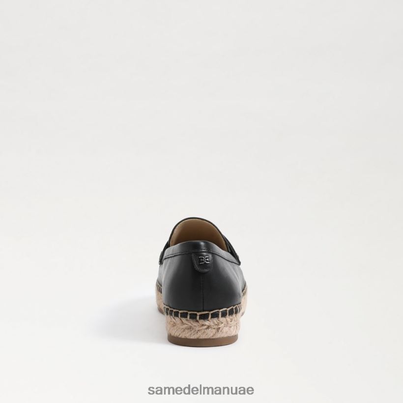 جلد أسود أحذية Sam Edelman نحيف حذاء كاي إسبادريل مسطح 246L6T202