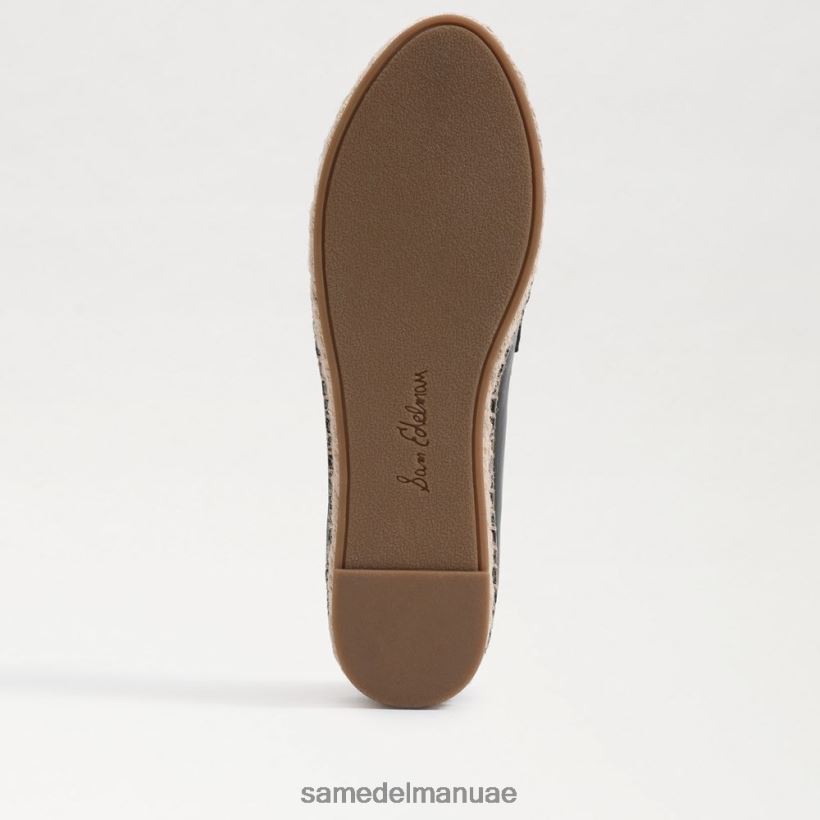جلد أسود أحذية Sam Edelman نحيف حذاء كاي إسبادريل مسطح 246L6T202