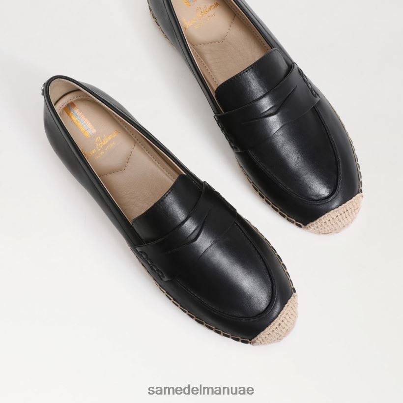جلد أسود أحذية Sam Edelman نحيف حذاء كاي إسبادريل مسطح 246L6T202