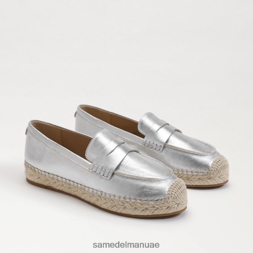 الفضة الناعمة أحذية Sam Edelman نحيف حذاء كاي إسبادريل مسطح 246L6T203