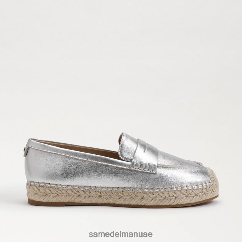 الفضة الناعمة أحذية Sam Edelman نحيف حذاء كاي إسبادريل مسطح 246L6T203