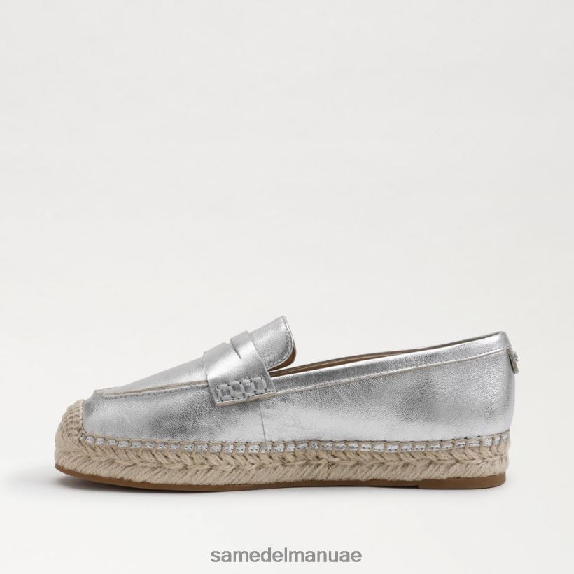 الفضة الناعمة أحذية Sam Edelman نحيف حذاء كاي إسبادريل مسطح 246L6T203