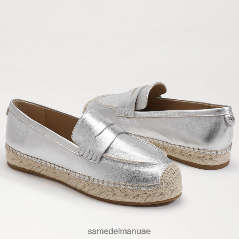 الفضة الناعمة أحذية Sam Edelman نحيف حذاء كاي إسبادريل مسطح 246L6T203