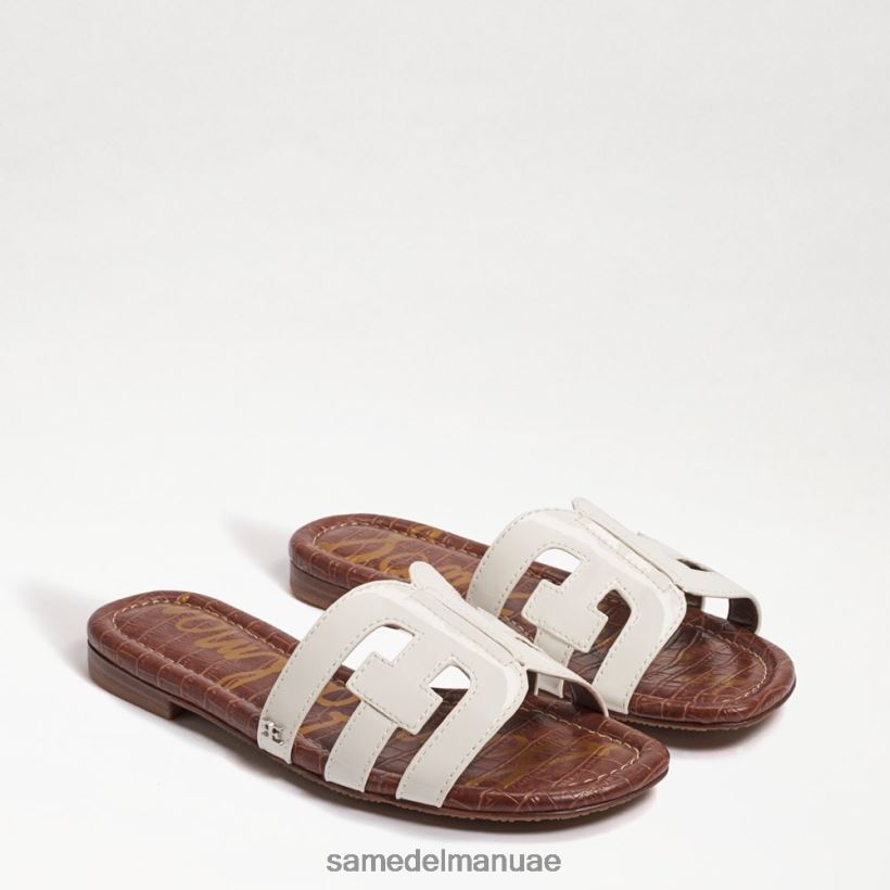 براءة اختراع بيضاء أحذية Sam Edelman نحيف صندل منزلق خليج 246L6T22