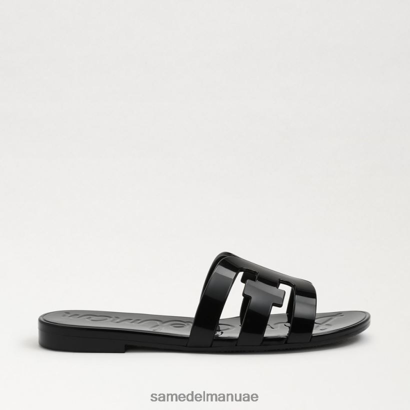 لمعان أسود أحذية Sam Edelman نحيف صندل جيلي منزلق 246L6T222