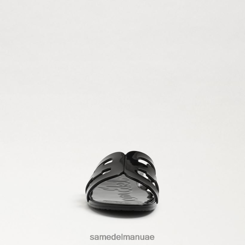 لمعان أسود أحذية Sam Edelman نحيف صندل جيلي منزلق 246L6T222