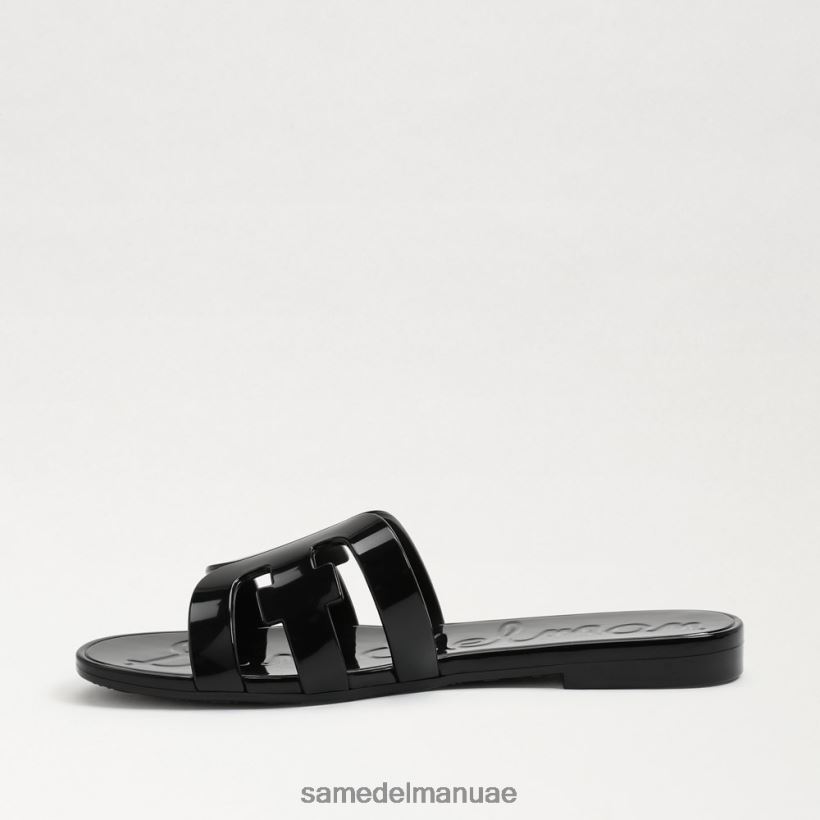 لمعان أسود أحذية Sam Edelman نحيف صندل جيلي منزلق 246L6T222