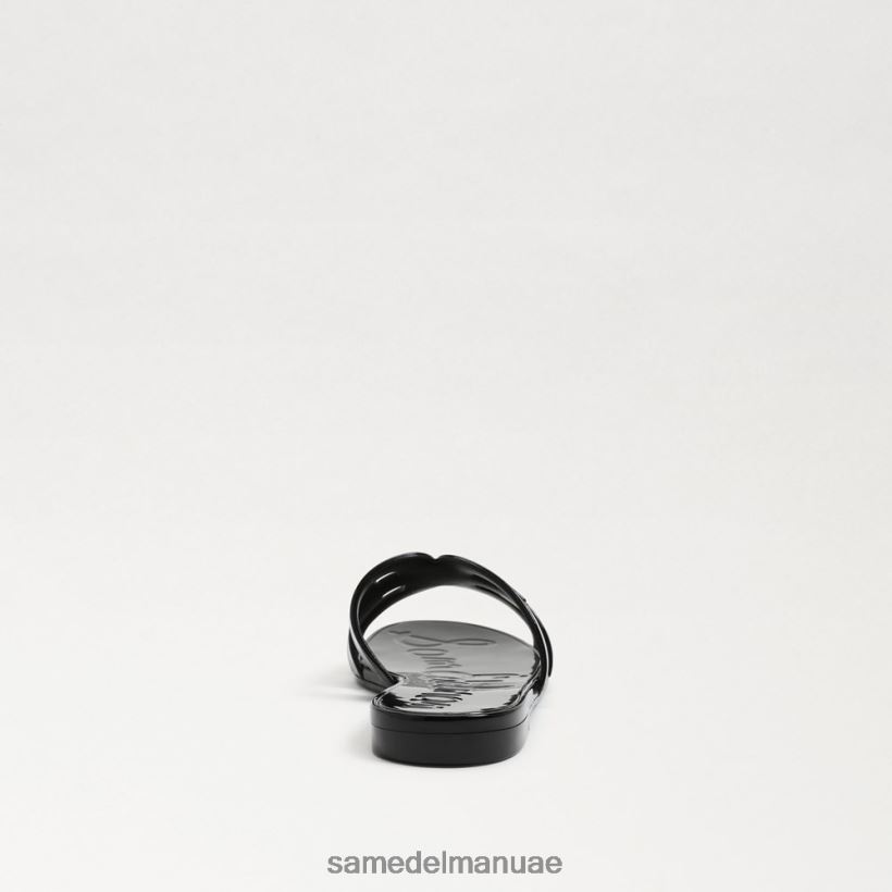 لمعان أسود أحذية Sam Edelman نحيف صندل جيلي منزلق 246L6T222