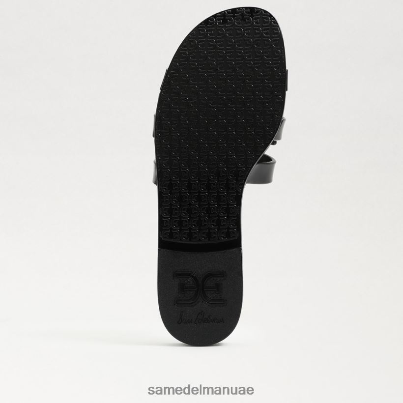 لمعان أسود أحذية Sam Edelman نحيف صندل جيلي منزلق 246L6T222