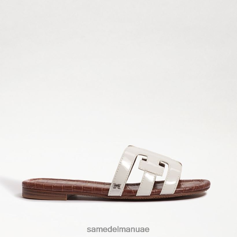 براءة اختراع بيضاء أحذية Sam Edelman نحيف صندل منزلق خليج 246L6T22