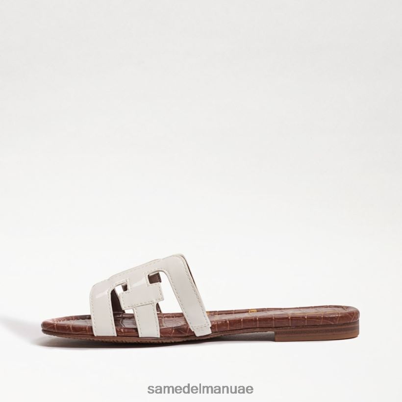براءة اختراع بيضاء أحذية Sam Edelman نحيف صندل منزلق خليج 246L6T22