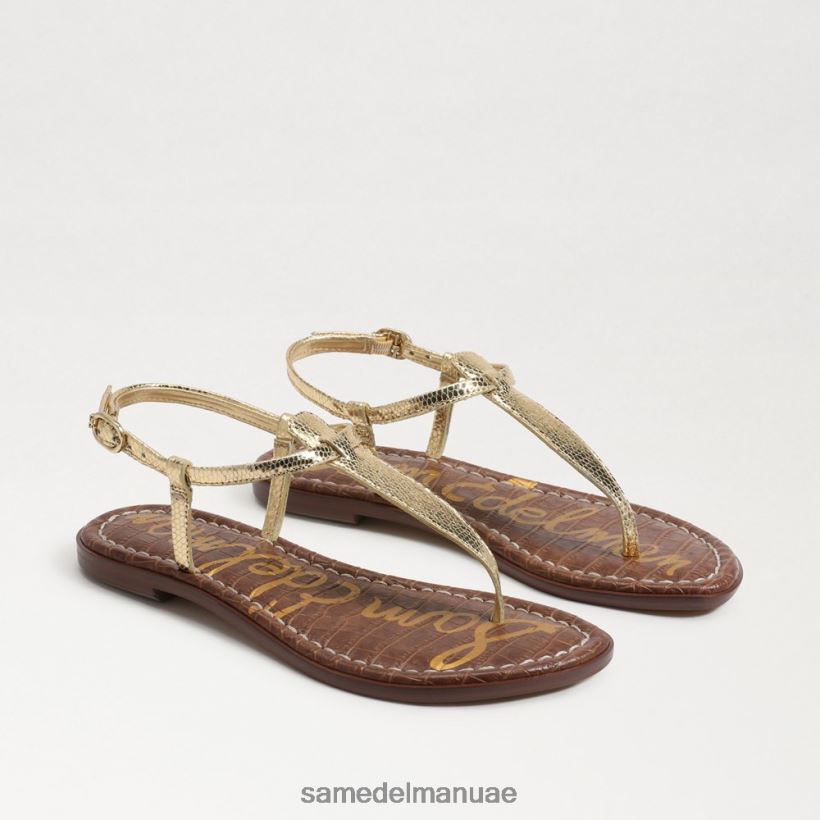 العنبر الذهب أحذية Sam Edelman نحيف صندل جيجي ثونغ 246L6T231