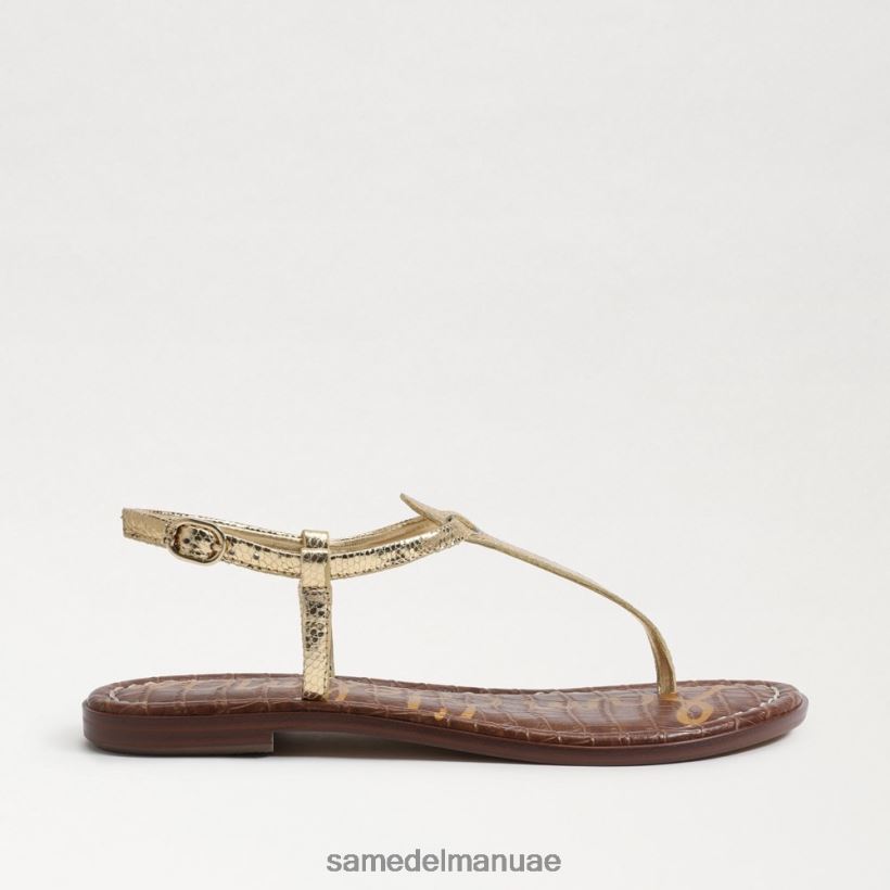 العنبر الذهب أحذية Sam Edelman نحيف صندل جيجي ثونغ 246L6T231