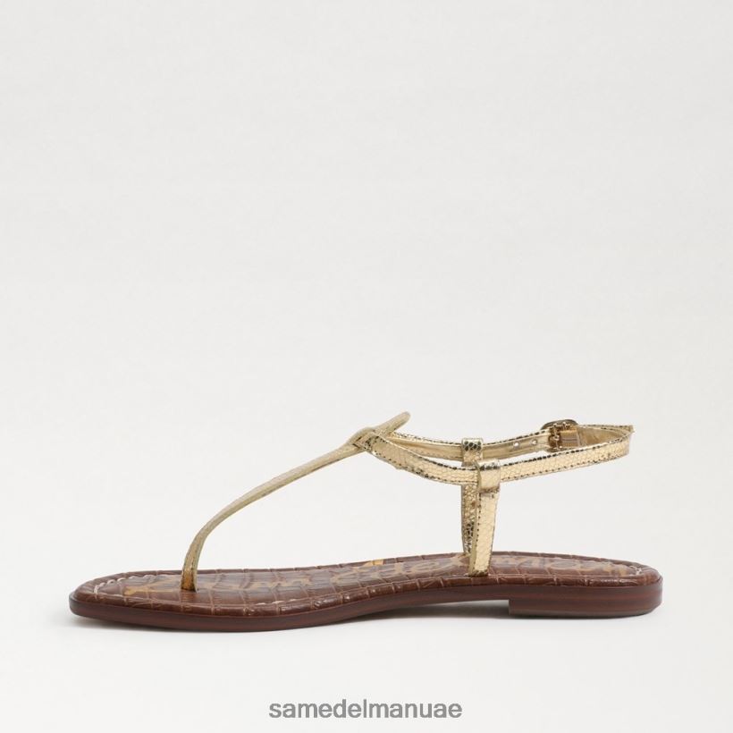 العنبر الذهب أحذية Sam Edelman نحيف صندل جيجي ثونغ 246L6T231