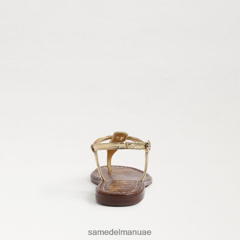 العنبر الذهب أحذية Sam Edelman نحيف صندل جيجي ثونغ 246L6T231